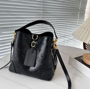 2024 NEONOE MM Designer bags shoulder Crossbody bag Brown flower Luxurys handbags women purses designer woman handbag bucket bags totes drawstring purse M44020