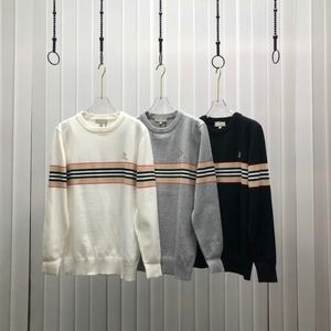 Designer Men's Sweater Premium Classic Casual Stripe Color Autumn/Winter Warm and Comfortable Top Men's Long Sleeve T-shirt