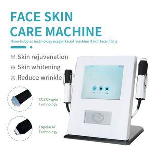 Bärbar 3 i 1 Mesoterapi Gun RF-teknik Syre Peeling Ultraljud Ansikt Djup Rengöring Anti-aging Ta bort fräknar Acne Treating Machine för kommersiell användning18