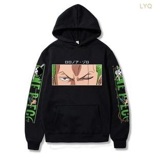 Women's Hoodies Sweatshirts Hot Roronoa Zoro Print Hoodies Men Women One Piece Anime Sweatshirts Hoodie Pockets Streetwear Clothes Harajuku Plus Size Hoodie