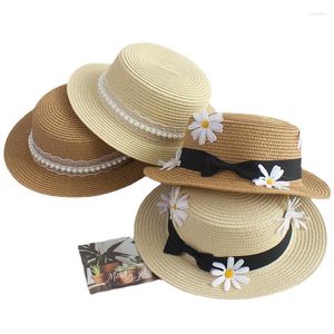 女性のためのワイドブリム帽子の女の子夏の太陽