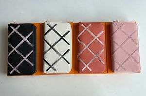 Projektantki Portfele luksusowe torebki zippy litery kwiatowe Vernis Card Holders Ladies Fashion Długie wąskie zamek błyskawiczne