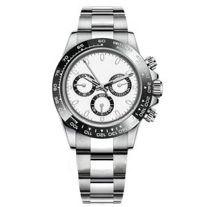 AAA Jakość Srebrna zegarek Automatyczne zegarki Mechaniczny projektant Montre de Luxe 41 mm składana klamra Złota Hardlex Waterproof Stopwatch Na rękę EW Watch Factory
