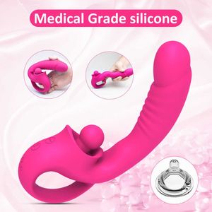 Vibratoren Doppelmotor G-Punkt-Vibrationsstab Weibliche Silikon-Masturbation Wasserdichte 10-Frequenz-Lademassageausrüstung Erwachsene Produkte