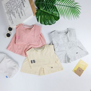 barn ess baby kläder sätter barn designer ungdomar pojkar flickor kläder sommarsport t-shirt baby kostymer storlek 80-130 z0ml#