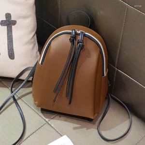 Backpack Style Women Purse Backpacks Travel Simple Small Flip Retro Daily Classic Leather PU Fashion Cute Student Version