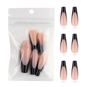 False Nails Capa completa Pressione French Press on Tips Coffin Acrílico Ballerina 20pcs Faux Ongle Upnails Wear Reutiliza 230425