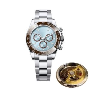 ST9 Mens Watch Designer New Version Automatic Mechanical 3836 Movement Transparent Back Waterproof Ceramic Stainless Steel High Luminous Male Wristwatches