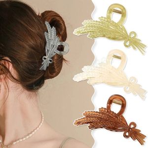 Ear of Wheat Design Jelly Color Hair Claw Crab Hair Clips Women Irregular Geometric Wheat Barrettes Hairgrip Ponytail Clip