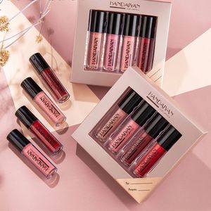 4 Teile/schachtel Spiegel Flüssigkeit Matte Lippenstift Sets Feuchtigkeitsspendende Langlebige Antihaft Tasse Lip Gloss Glasur Set Make-Up Kosmetik Kit