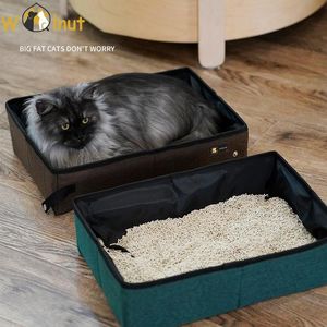 ボックスポータブル猫のリターキャリア屋外折りたたみ猫の猫のごみ箱折りたたみ可能