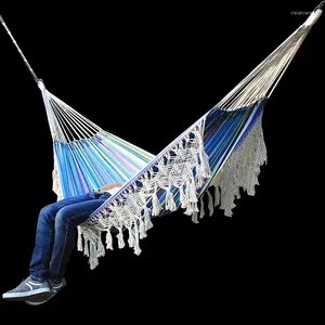 Camp Furniture Multifunctional Portable Hammock Garden Sleeping Bed Tassel Design Hanging For Indoor Outdoor Camping