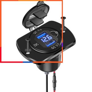 New DIY Quick Charging 3.0 Dual USB Car Charger QC3.0 Voltage Switch 36W Waterproof Power Supply