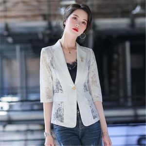 Women's Suits Professional Women Thin Blazer Summer Fashion Clothes Business Formal Jacket OL Office Lady Plus Size Work Wear N282 & Blazers