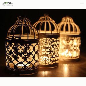 Candle Holders Metal Bird Cage Wedding Holder Lantern Morocco Vintage Small Lanterns For Candles Decorative Cages Moroccan Lamp 009