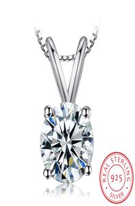 2CT Lab Diamond Solitaire Kolye Kolye 925 STERLING Gümüş Spanker Beyan Kolye Kadınlar Gümüş 925 Takı 45CMCHAIN503617826