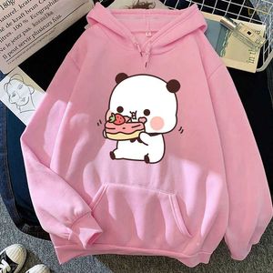 Женские толстовка толстовок Bubu Dudu Hoodie Женская повседневная мультипликация эстетическая толстовка Kawaii График Harajuku Pluck Plus Size Осенняя зимняя капюшона