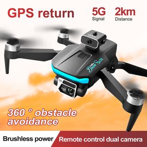 Professional S132 DRONE HD Dual Camera 5G segnale a 4 lati Evitamento dell'ostacolo Flusso ottico a bandiera del Quadcopter Droni GPS S132