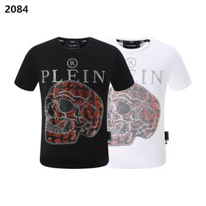 Plein Bear T-shirt Mens Designer Tshirts Brand Clothing Rhinestone PP Skulls Men t-shirt rund hals ss skalle hip hop tshirt topp tees 161252