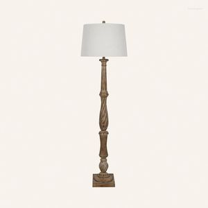 Lampy podłogowe York Downtown Park Import ILOR IMITATION Wood French Country Natural Color Lampa salon sypialnia