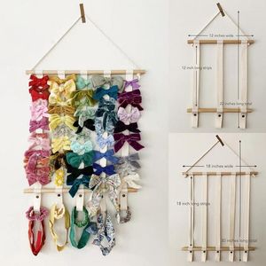 Hooks Hair Bows Organizer Wood Princess Hairpin Hairband Storage Pendant Home Diy Jewely Wall Ornament Accessories