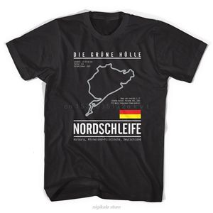 T-shirt da uomo Nurburgring T-shirt Race Track Germania Moda estiva T-shirt a maniche corte con stampa di alta qualità o collo 230426