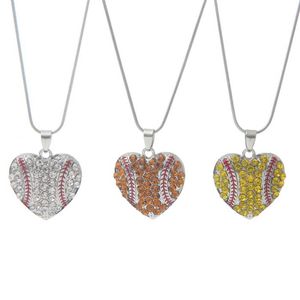 Заклятый варенье бейсбольное ожерелье по обеспечению софтбола подвесное ожерелье Love Heart Ожерелье