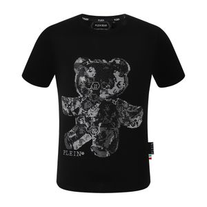 Plein Bear T Shirt Mens Designer Tshirts Brand Clothing Rhinestone PP Czaszki Męs