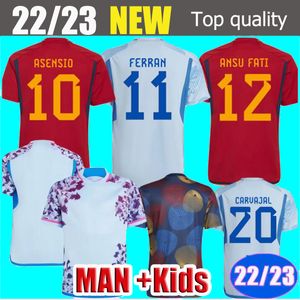 23 camisa de futebol espanha PEDRI FERRAN TORRES MORATA GAVI camisa de futebol KOKE AZPILICUETA kits masculinos e infantis de alta qualidade