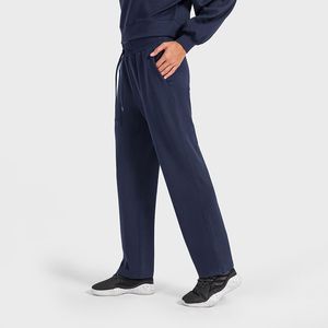 LW016 Bomull Sweatpants Löst fit rakben byxa pendlare loungeful byxor våren höst vinter yoga byxor mjuka och värme kvinnor joggar