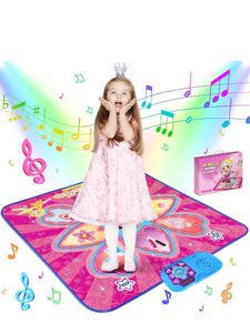 Tastiere Pianoforte 90x90 cm Grande coperta elettrica da ballo con luci Tappetino da gioco per bambini Tastiera 3 modalità di gioco Giocattolo sportivo Giocattoli educativi per bambini 231124