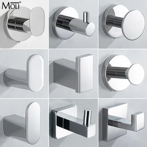 Towel Racks Chrome 304 Stainless Steel Clothes Hook Wall Mounted Towel Hook Bathroom Hardware Robe Hook Round Shape 231124