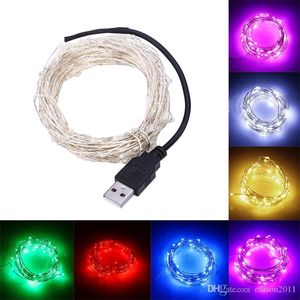 Edison2011 9 Colors 5V USB LED String Light 5M 50LEDs Copper Wire String Fairy Light Christmas Party Wedding Lighting Decoration