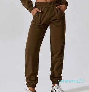 Abbigliamento da yoga Donna Yoga Jogging Pantaloni sportivi da donna Scubaa Pantaloni in maglione di pile Fitness Colori autunnali e invernali