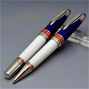 Great Character Series Engraved Roller Pen Luxury Carbon Black Blue Edition Ballpoint Fountain With JFK Special Fiber Logo N Hvnjf
