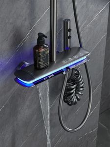 Banyo Duş Başlıkları Termostat Sistemi Bide Mikser ile Set Duvara Monte Pirinç Banyo Kabin Tutucu Kafa 231130