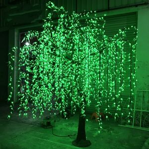 Juldekorationer LED Artificial Willow Weeping Tree Light Outdoor Use 5400st LEDS 3,5 m 11,5ft Höjd Regntät dekoration