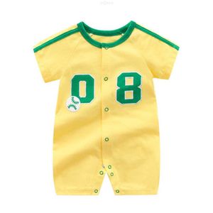 Clothing Sets 2023 Summer New Men's Treasure Bodysuit Sports Short Sleeve Newborn Baby Romper Creeper