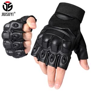 Five Fingers Gloves PU Leather Tactical Half Finger Gloves Army Military Airsoft Combat Shooting Hunting Paintball Outdoor Work Fingerless Men Women 230426