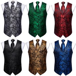 Giubbotti da uomo giubbotto nero per uomo feste di nozze business senza maniche maschi wacktie cucine pocke gemella quadrata bowtie set all'ingrosso 230425