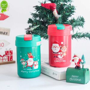 Thermos in paglia per bambini da 400 ml in acciaio inossidabile Boccetta per vuoto a prova di perdite per bambini Bottiglia di acqua termica per bambini Thermocup Drinkware