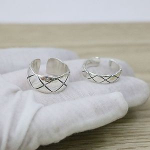 S925 Sterling Silver Ring British estilo temperamento fresco diamante casal anel abrindo japonês e coreano jóias doces simples