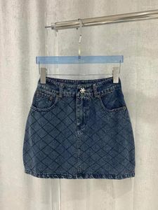Skirts 2023 Spring And Summer Women's Denim Short Skirt Y2k Clothes Sexy Plaid Half Body Fashion Comfortable