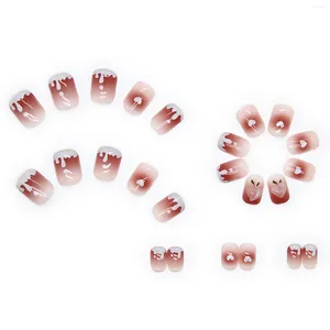 Unghie finte rosa trasparente Stampa su finte di lunga durata comode per la decorazione delle dita delle unghie domestiche fai-da-te