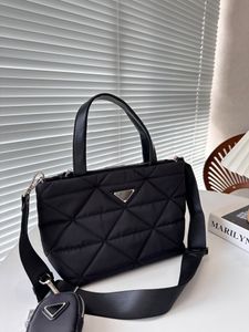 PD3081#Tasarımcı Model Moda Çantası Naylon Rhombus Tote Bag Ladies Crossbody High-Omuz Çantası Yeni Kozmetik Çanta Bayanlar İş Çantası