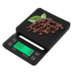 Household Scales 10set 3kg/0.1g 5kg/0.5g Household Drip Coffee Scale with Timer 0.1g High Precision Electronic Scales Scale LCD Weight Balance 230426
