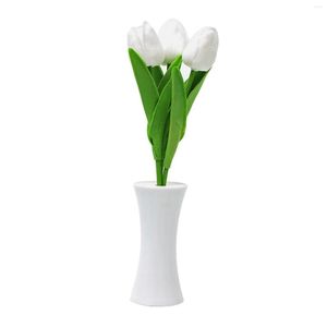 Lâmpadas de mesa Tulip lâmpada simulação de flor noturna mesa de luz para festa decoração menina garotas presentes