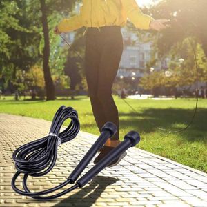 Jump Ropes Simple Skipping Rope Black Jump Rope Multifunction Compact Good Toughness Fitness Skipping Rope P230425