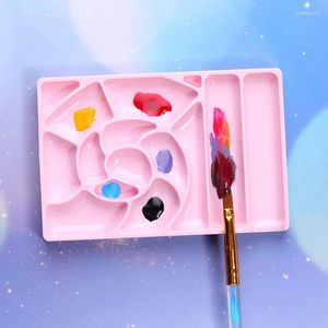 Kits de arte de unhas japonês polonês cola cor placa de mistura ferramentas de cuidados plásticos potherapy água halo corante display s