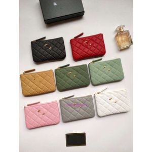 designer purse wallet card holder Original Lingge Caviar Wallet Women's Large Capacity Zipper Zero Wallet